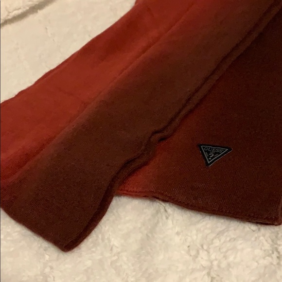 NWOT Guess Deep Rusty Red Ombré Scarf🧣 - Picture 5 of 5